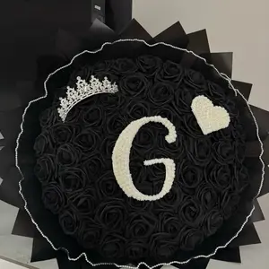 Eternal Foam Roses with Elegant Crown and Heart Design for Special Occasions