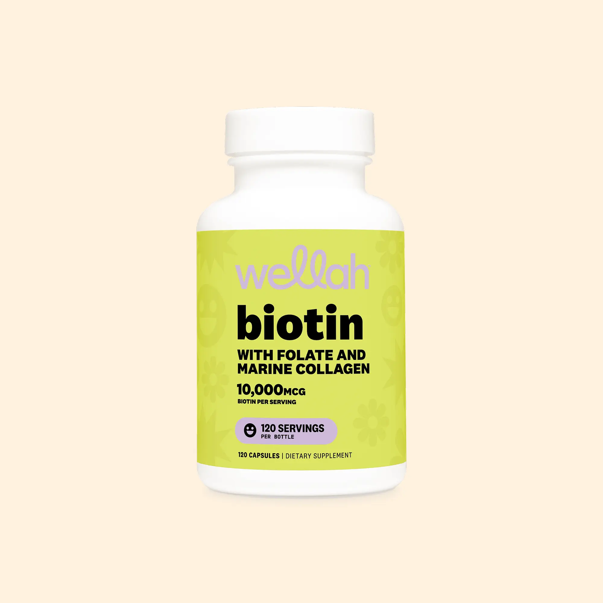 Biotin with Folate & Marine Collagen Capsules | 120 Servings