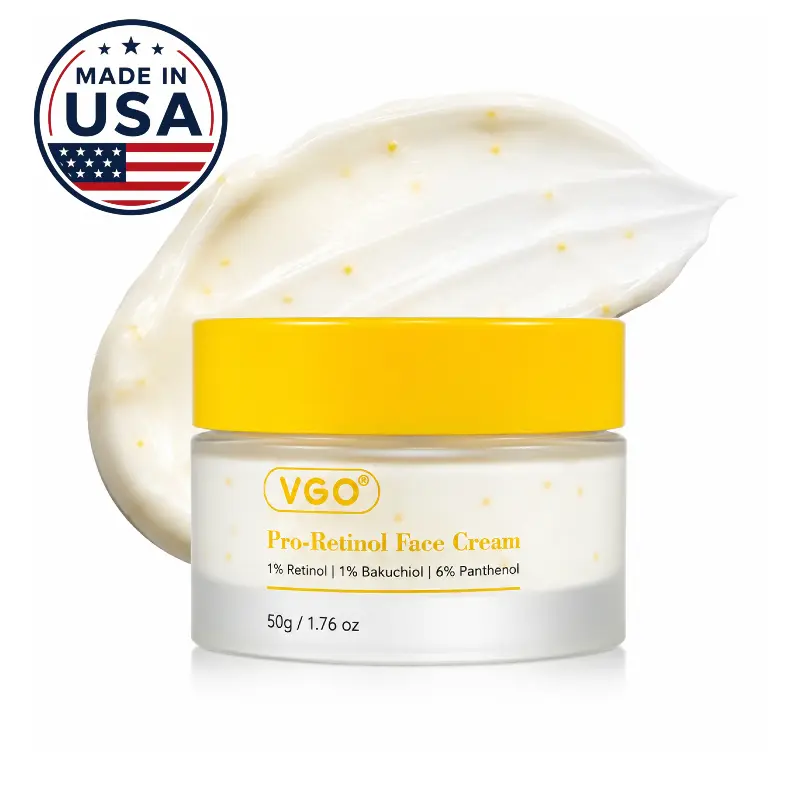 VGO 3-in-1 Pro-Retinol Cream for Sensitive Skin | Retinol + Bakuchiol + Panthenol