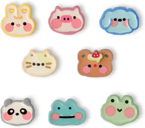 8 Pcs Cute Animal Plastic Resin Magnetic Refrigerator Magnets - Gift, Pet Decor for Photos, Notes | Fridge, Locker