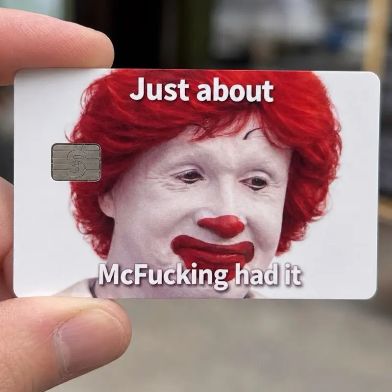 McFuckin’ Debit Card Skin Sticker 2 Pack Funny Vinyl Cover