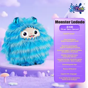 Kids Smart Growth AI Plush Companion Doll Ages 6+ Interactive Voice Chat Story Learning English Educational Toy Soft Stuffed Robot Blind Box Backpack Ornament Best Gift for Ages 6 and Up