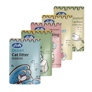 Cat Litter 5.5lb / 2.5kg Strong Absorption Floral Scent Quick Clumping Ocean Marine Tofu Activated Carbon Serices