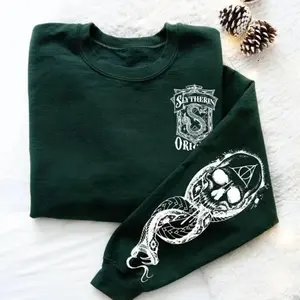 Slytherin Shirt, Hogwarts Uniform, Wizards House Apparel, Bookish Outfit, Potterhead Gift, Magical Wizard Merchandise, Best Gift Idea