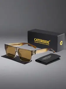 Classic Minimalist Square Full Frame Sunglasses, PC Material, Uv400 Protection, Unisex, Ideal for Driving, Cycling, Parties, Beaches