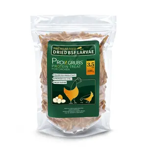 PROILGRUBS 3.5oz/7oz/10.5oz/14oz/5lbs/10lbs Dried Black Soldier Fly Larvae Protein Treat for Chickens Enhances Egg Productivity & Feather Health Non-GMO Natural Feed Rich in Calcium & Nutrients Worms Insects#SummerVibes #petlovers