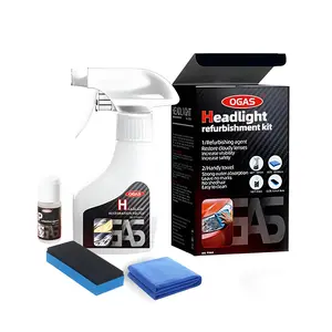 OGAS Headlight Restoration Kit, Advanced Cleaner for Yellowed and Cloudy Lenses, Restore Crystal Clear Visibility Without Power Tools, Simple DIY Solution for Safer Night Driving, Provides Long Lasting Protection Against Oxidation.
