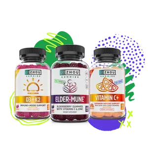 Immunity Bundle - Vitamin C+, Elder-Mune & D3 + K2 Gummies - 60 Count - Gluten-Free, Lab-Verified - Made in USA - Fitness
