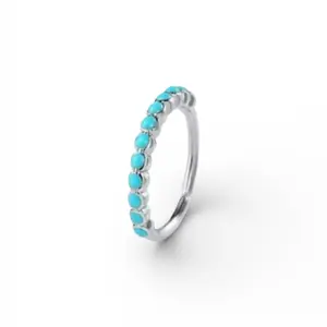 Turquoise Design 10 mm 20 Gauge Hoop Piercing