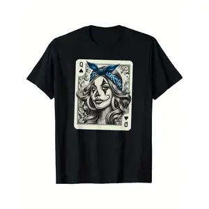 # TikTokShopRestock  Plus Size Chicana Chicano Shirt Camisa Cute Chicano Tattoo Art Clown T-Shirt