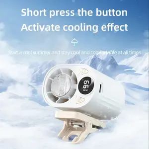 Portable Clip-On Cooling Fan – Stepless Speed, 60° Adjustable, Hidden Turbine Blades, Clip to Anywhere (Umbrella/Bike/Backpack). Instant Cool for Summer