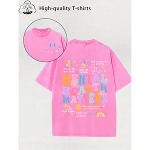 Trendy Women'S Retro Printed T-Shirt - Made from 230G Thick, Featuring a Retro Street Style with a Crew Neck And Short Sleeves. It'S Machine Washable And Ideal for Casual Wear in Spring And Summer, Offering a Unique Loose Fit,shirts women