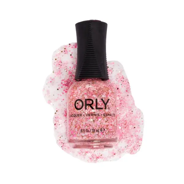 Orly Party in Pink Lacquer Nail Polish 20g - Pink Color with Glitter Finish by Orly