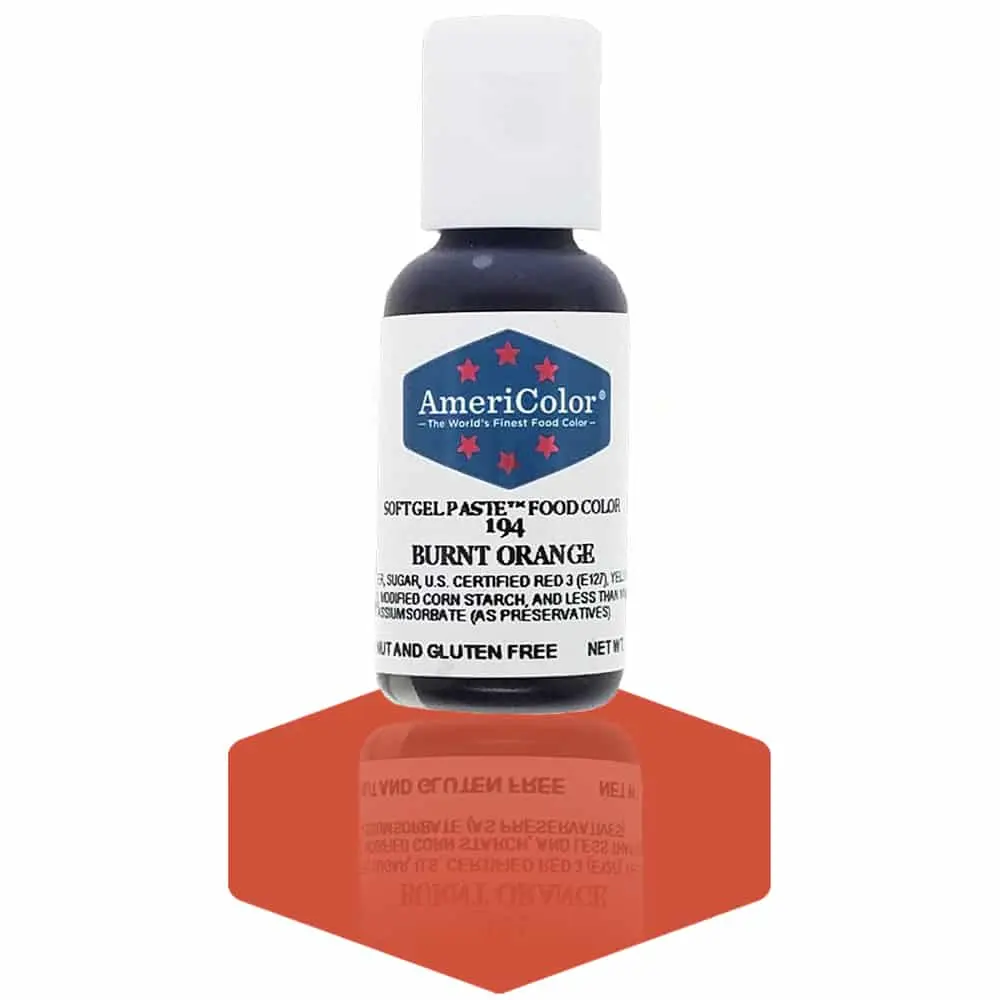AmeriColor, Burnt Orange, .75 Ounce, Soft Gel Paste Food Color