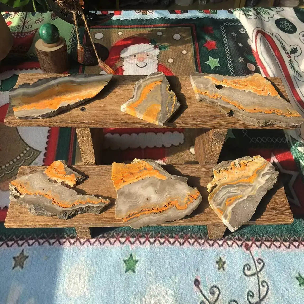 Natural Crystal Bumblebee Jasper  Slice Collection