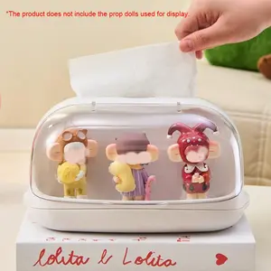 Doll Display Storage Box, 1 Count Doll Display Tissue Box, Doll Storage Box, Home Organizer for  Doll Display