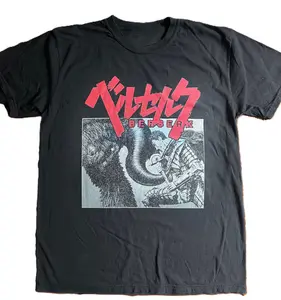 Vintage y2k Berserk T-shirt- vintage y2k tshirt Menswear Top Streetwear Tropical Shortsleeve