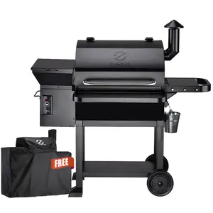 Z Grills 10002B Powerhouse Pellet Grill & Smoker 8-in-1 with 1056 Square Inches Cooking Space and Ash Cleanout System