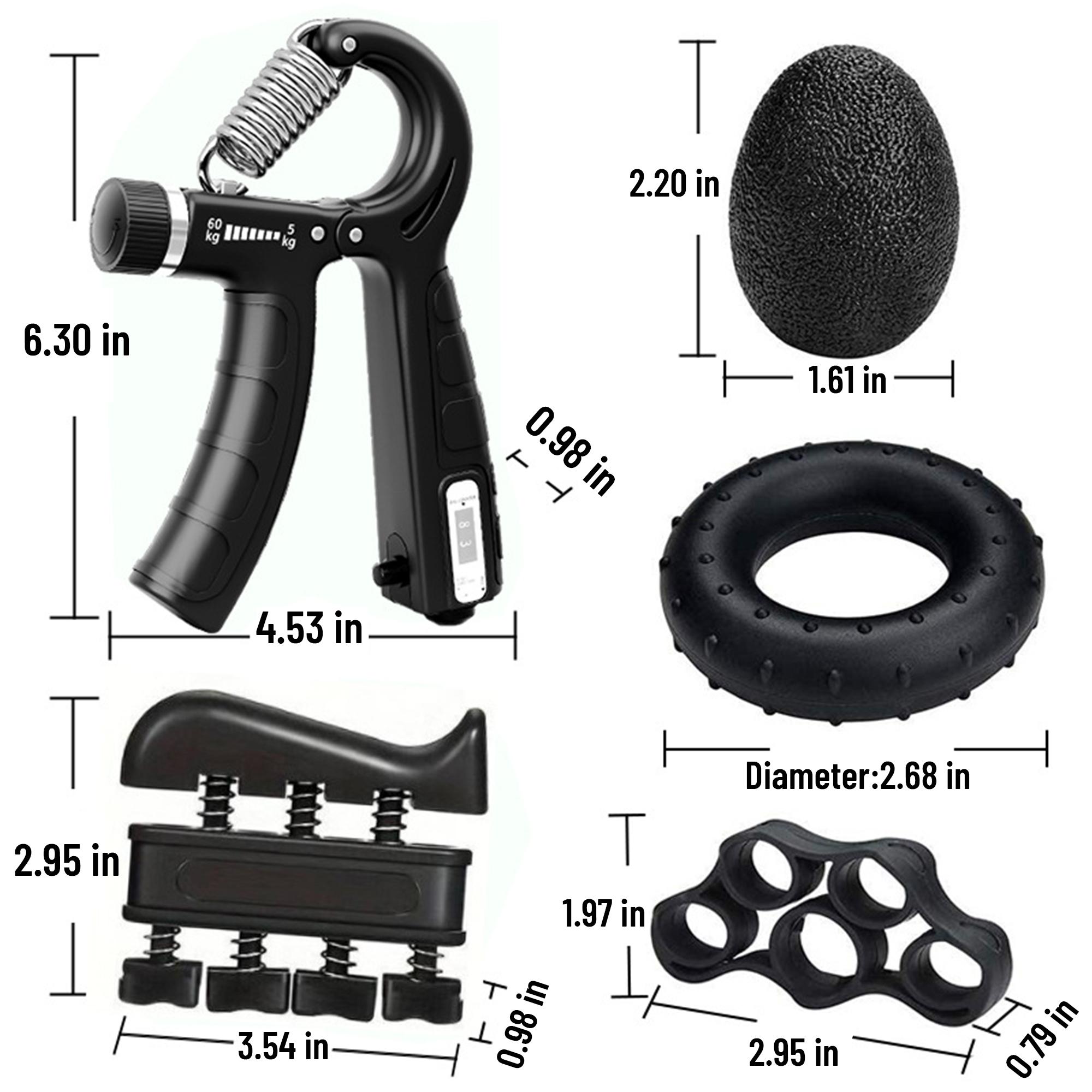 Complete Vein-Boosting Forearm Training Kit, 5-in-1 Hand Exerciser Set Ideal for Grip Strength, Finger Fitness & Stress Relief