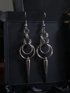 Punk Style Stainless Steel Dangle Earrings, Spiked Design Drop Earrings for Women, Fashion Jewelry for Party, Daily Decor, Trendy All-match & Exquisite Jewelry for Birthday Gift