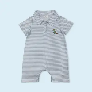 Duck print toddle baby boy summer short sleeve romper