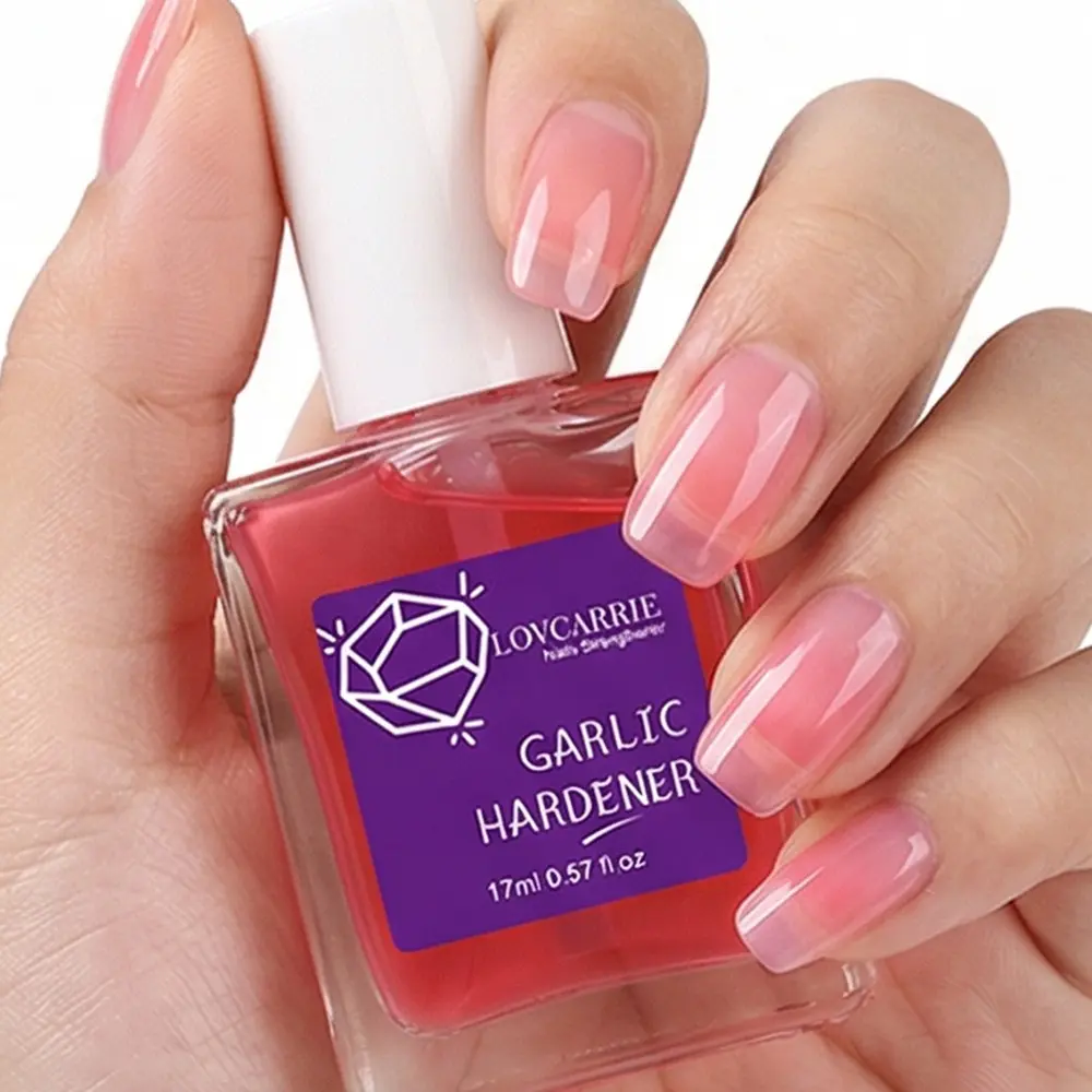 LOVCARRIE Keratin Nail Strengthening Serum, Clear Pink Nail Polish, Strengthens Nails, Prevents Breakage, Air-Dries Naturally, Long-Lasting Shine, Smooth Application, Ideal for Daily Nail Care, Manicure, Nail Care Liquid