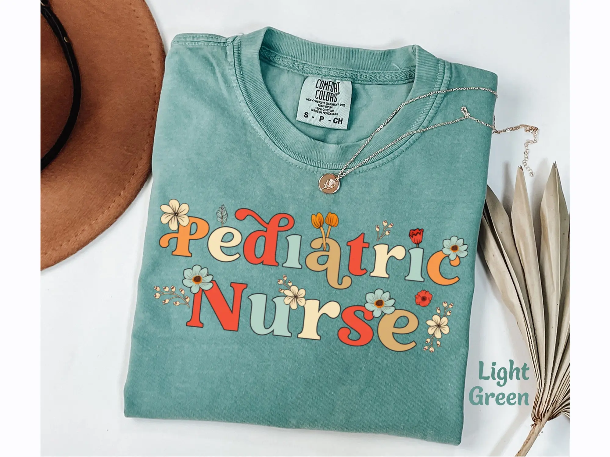 Pediatric Nurse Shirt, Gift for Peds Nurse Shirts, Floral Boho Cute Picu Nurse Shirt, Pediatrics Tshirt, Peds Crew Shirt, Comfort Colors Tee