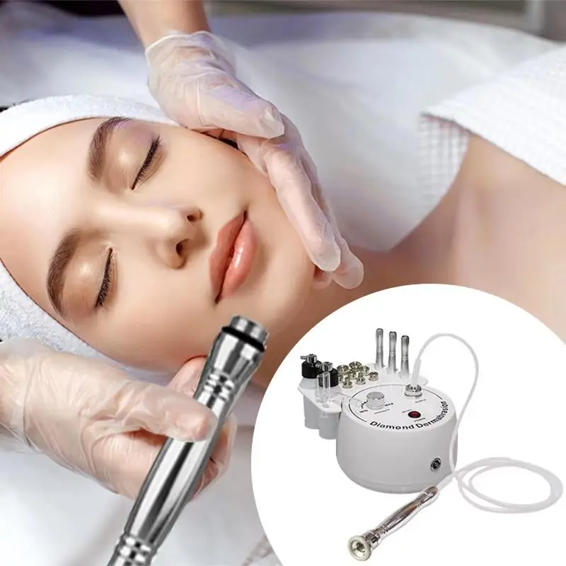 Us Plug 3-In-1 Diamond Microdermabrasion Machine for Skin Care & Facial Spa Treatment, Home Use Beauty Equipment Gift Idea, Microdermabrasion System, Beauty Devices