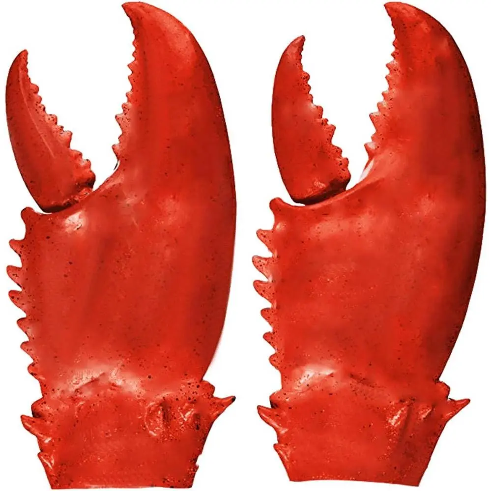 X-MTS26 Unisex Latex Funny Lobster Crab Claw Gloves - Adult Evil Party Photo Prop, White Elephant Gag Gift Accessories (Holiday Halloween Toy Excluded per Redundancy Scenario Limit)