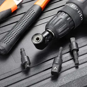 Kezhide 105Degrees 1/4" Hex Shank Magnetic Adapter Bending Drills 3PCS ABS High-Strength Alloy Steel Quick Adapters for Drills Impact Wrenches Flexible Drill Extension