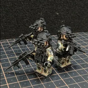 Special Forces  US Navy SEALs Delta Force Building Blocks Hyper-Detailed Tactical Assembly Model – Must-Have for Military Collectors 1.6in Tall Minifigures