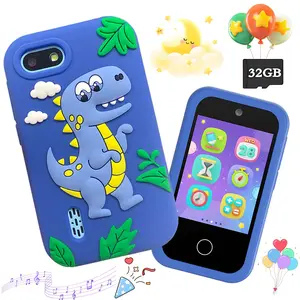 Kids' Smart Toy Phone, Touch Screen HD Dual Camera, Photo & Video Recording, Multiple Wallpapers & Music Player, Casual Entertainment Toy, Dinosaur Themed for 3-10 Year Old Boys & Girls, Ideal Christmas & Birthday Gift