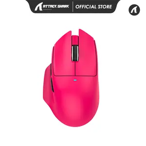 ATTACK SHARK V6 65g Wireless Gaming Mouse with RGB Magnetic Charging Dock,BT/2.4G Wireless/Wired Mouse with Tape 1K Polling,PixArt PAW3311 Sensor,25K DPI,Programmable Gamer Mice for PC/Win/Mac