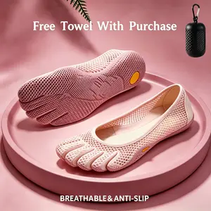 Women Five Finger Toe Shoes, Soft Sole Non Slip Barefoot Shoes, Breathable Mesh Quick Dry Lightweight Footwear for Indoor Fitness, Running, Yoga, Pilates, Dance, Gym Training, Walking, Workout, Hiking, Beach, Aqua Shoes, Pool Swim Shoes