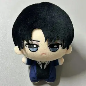10cm Cotton Doll Pendants COS Anime Attack On Titan Eren Levi Mikasa Cartoon Printed Starfish Nunu Dolls For Girls Adults Gifts