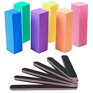 Nail File and Buffer Block Set, 12pcs Double-sided Nail Files & Nail Buffer Block Sticks, Professional Manicure Tool Kit for Women & Girls, Pedicure At Home, Nail Supplies, Nail Care, Nail Art Tools, Christmas Gift