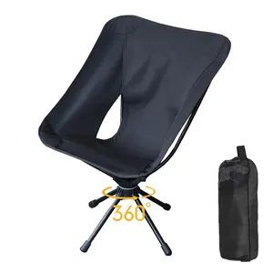 Camping Swivel Chairs, Lightweight Folding Rotatable Chairs, Outdoor Portable Chair with Carry Bag, Ideal for Hiking, Picnic, Beach, Fishing, Foldable Seat