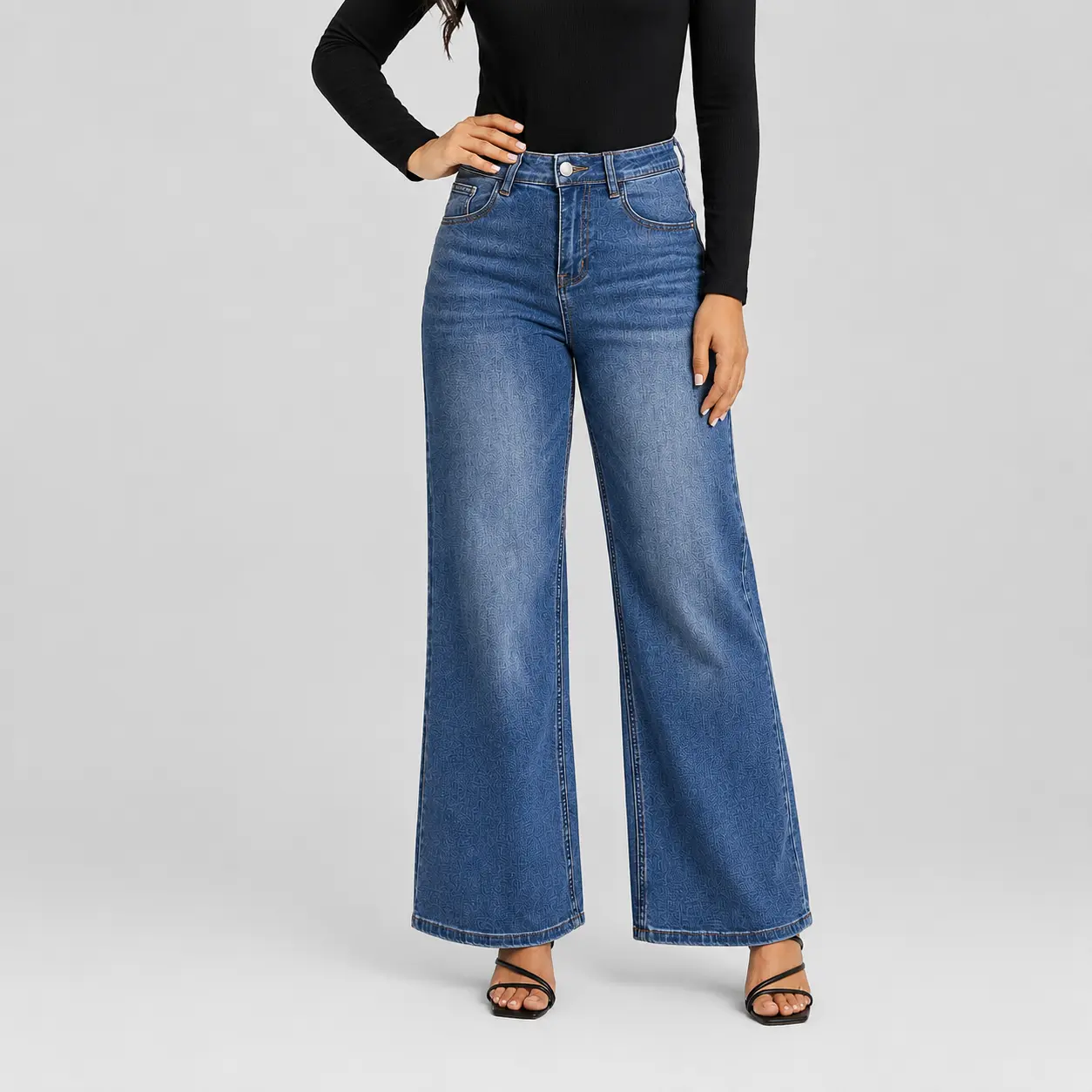 Camila ONESO Stretchy Jeans High-waisted Wide Leg Baggy Denim Pants No Distressing BBL Tummy Control Butt Lifting Jeans with Pockets #TikTokShopBackToSchool