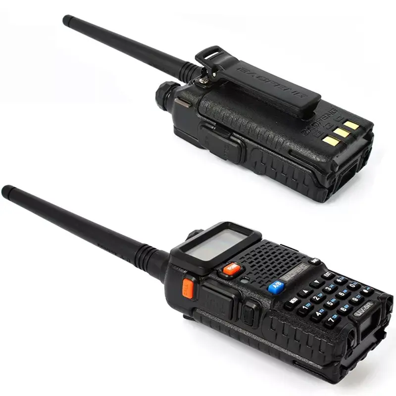 BAOFENG UV-5R Long Range Two-Way Radio Walkie Talkie, Handheld Amateur Radio Transceiver with Copy Frequency, AM, USB-C Charging, NOAA Weather Receiver for Hunting, Audio and Video Products walkie talkie