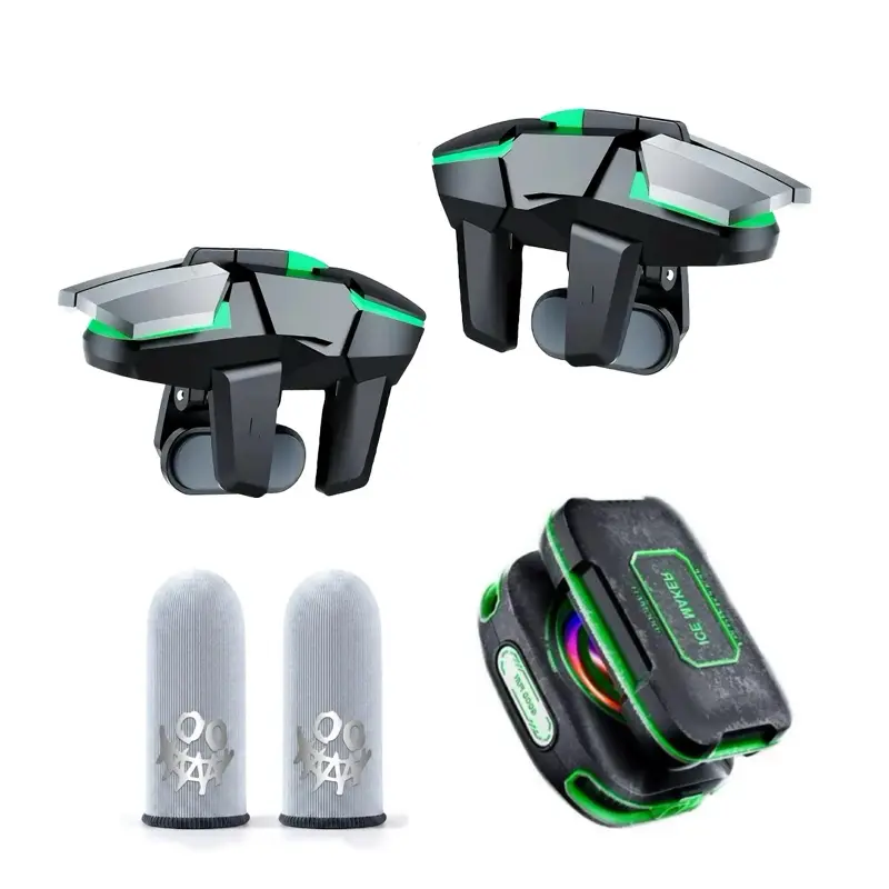 Mobile Phone Gaming Triggers Combo Kit - Electronic Console Game Accessories, Remote-Style Controller for iPhones, Android Phones, PUBG Mobile, Call of Duty