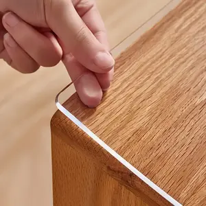 Environmentally Friendly Multi-Size 1.5mm Thick Transparent PVC Table Protector - Waterproof Plastic Rectangular Non-Slip Vinyl Table Mat in Inches, Suitable for Coffee Tables/Desks