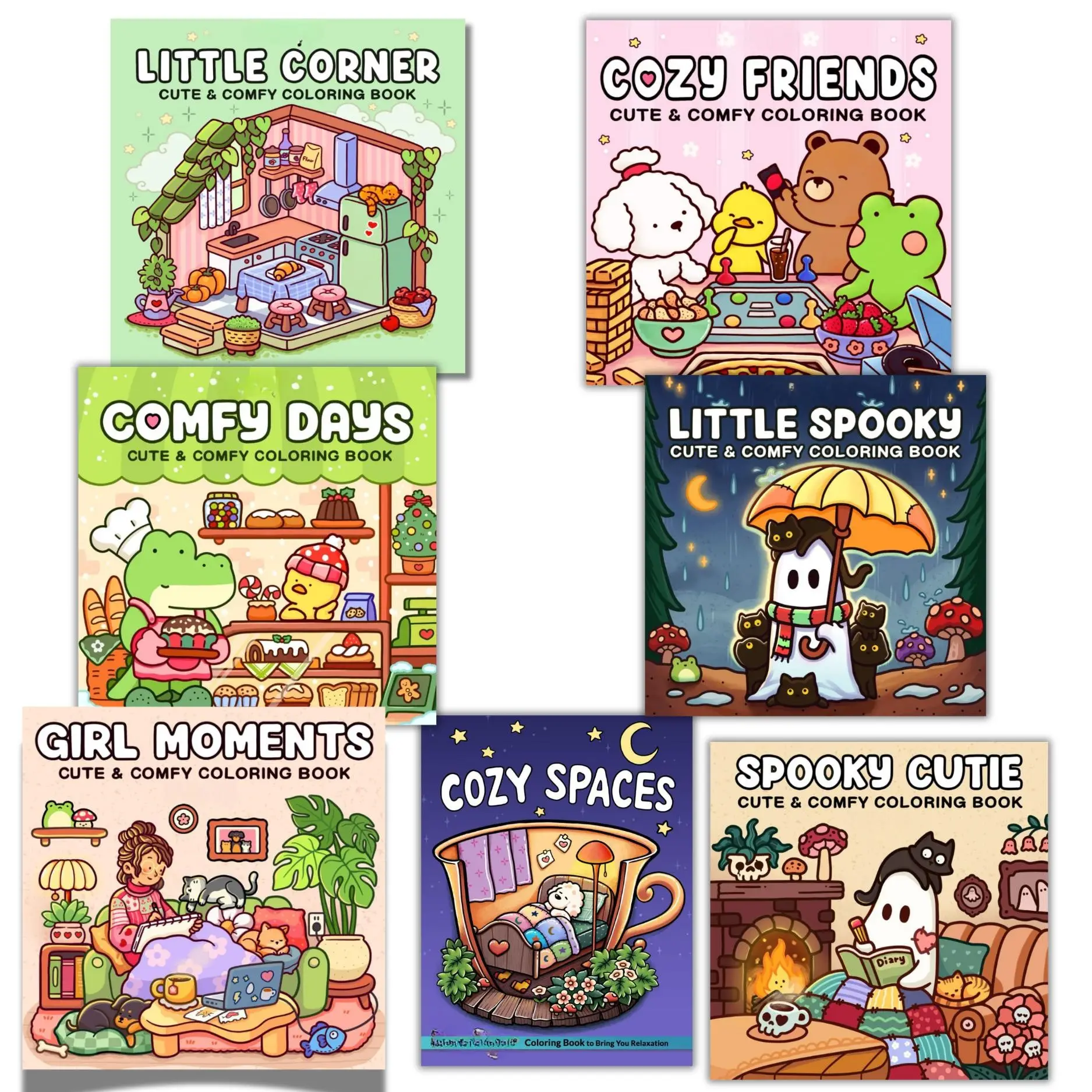 Top 3 Coloring Books Bundle for Stress Relief, Creativity & More for adults- Moments | Animal moment Build Your Own Bundle coco michelle magic | comf