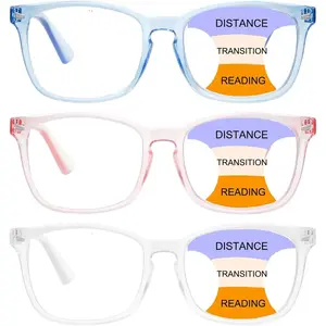 Progressive Multifocus Reading Glasses Men Women 3 Pack Anti Blue Light Eyestrain Quality Computer Readers
