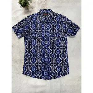 Rock And Roll Armando RRD Short Sleeve Aztec Snap Blue