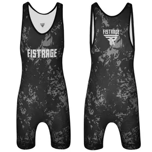 FISTRAGE Sublimated Wrestling Singlets for Men - High-Performance Premium Materials Comfort Durability Flexibility Unrestricted Movement