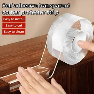 1 Roll 200cm/78.74inch Transparent Edges Protector, Furniture Corner Protector, Self-adhesive Corner Protector, Easy To Install, Suitable for Furniture Corners, Cabinets, Tables, and Drawers (2mm Thick)