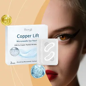 Hoygi Microneedle Anti-Wrinkle Peptide Eye Patches | Collagen Hyaluronic Acid Copper Lift Firming Patches, Gentle for Sensitive Skin, Hydrating & Brightening