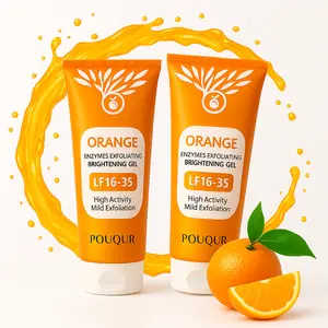 Orange Exfoliating Gel, Moisturizer Face Body Scrub Gel,Natural Orange Peeling Gel Face Scrub,Deep Cleansing Moisturizing Facial Exfoliator