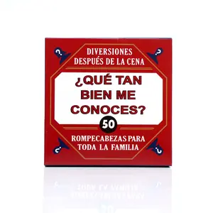 Spanish Language Card Game, 1 Box Q&A Game Card, Family Entertainment Game Supplies, Perfect Gift for Family Bonding, Word Cards