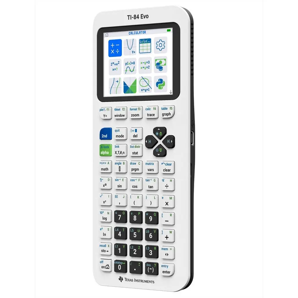 Texas Instruments TI-84 Evo Graphing Calculator - Standard White Texas Instruments TI-84 Evo Graphing Calculator - Standard White